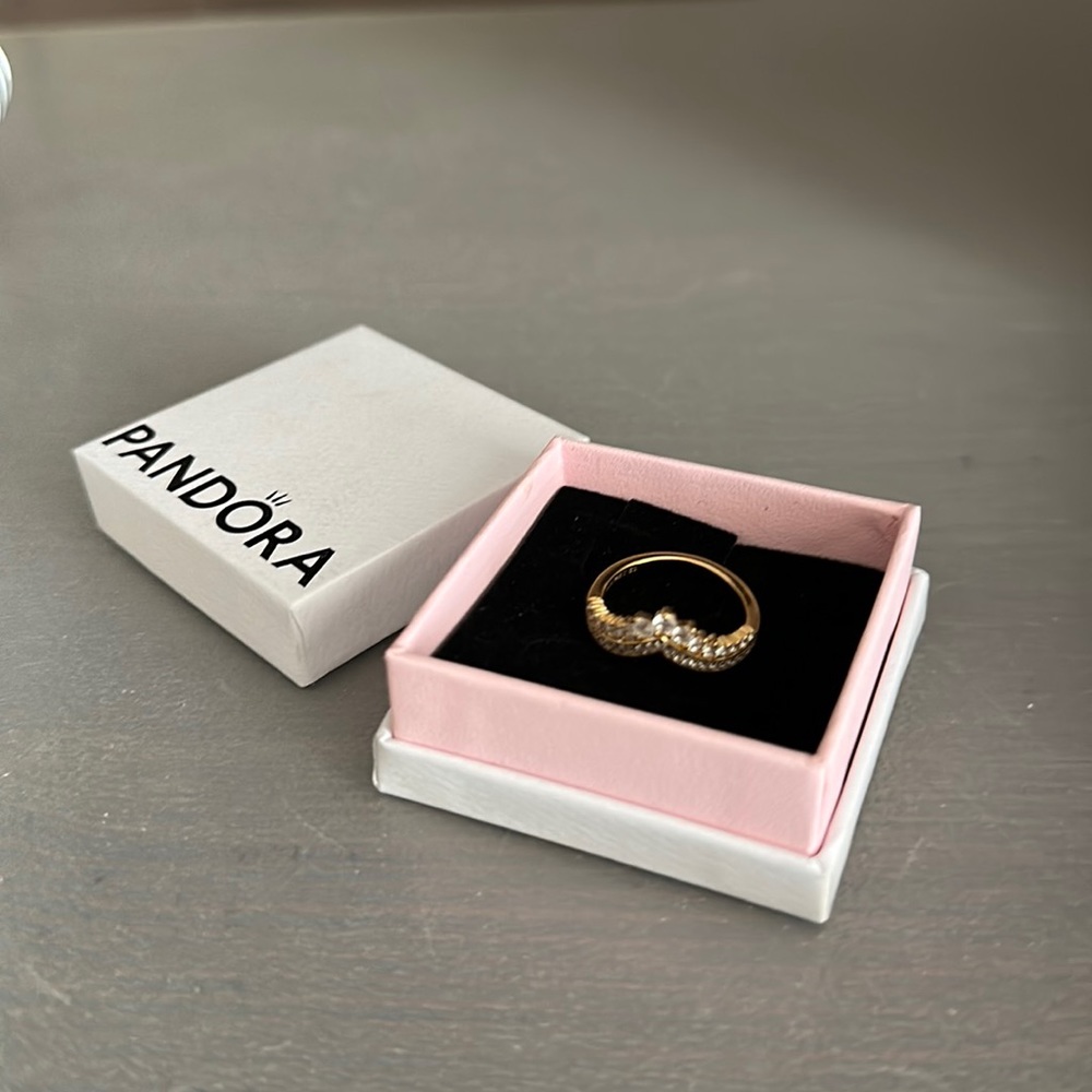 pandora princess wishbone ring